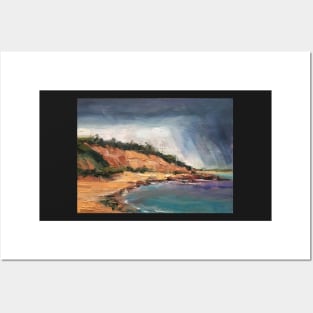 Rain Over the Bluff ~ oil painting Posters and Art